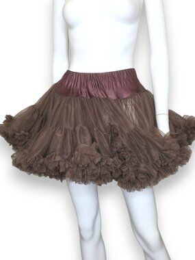 Vintage Malco Modes Petticoat Crinoline Square Dance Rockabilly Ruffles Large